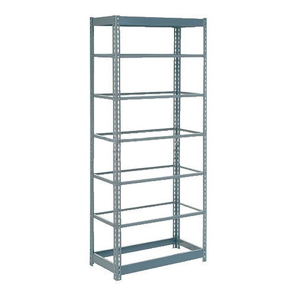 Global Industrial Heavy Duty Shelving 36W x 24D x 84H With 7 Shelves, No Deck, Gray B2297705